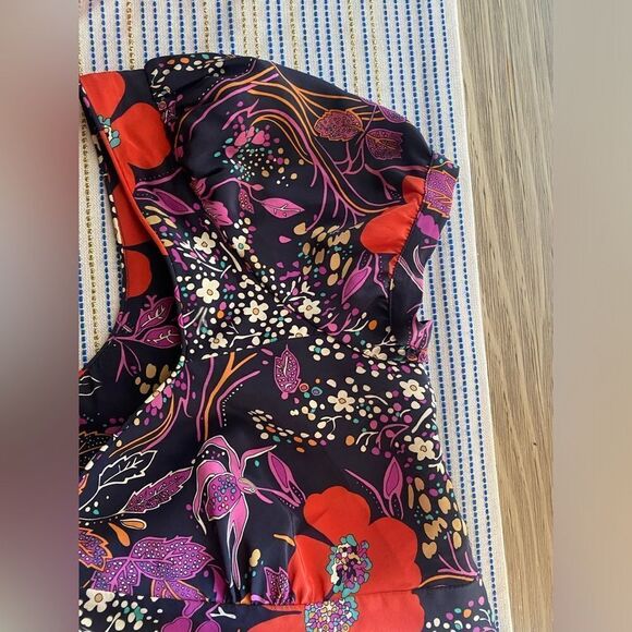 Betsey Johnson Mid Dress Size Small Multicolored Floral Print Lined Vintage - Picture 11 of 12